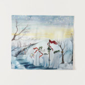 Die Wassailing-Geister Wandteppich (Vorderseite (Horizontal))