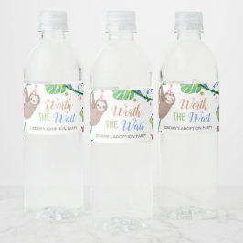 Die Wasser-Flasche für die Wartezeit-Adoption Part Wasserflaschenetikett