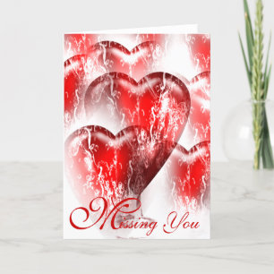 Die Wasser-Gespritzten vermissten Herzen kardieren Karte