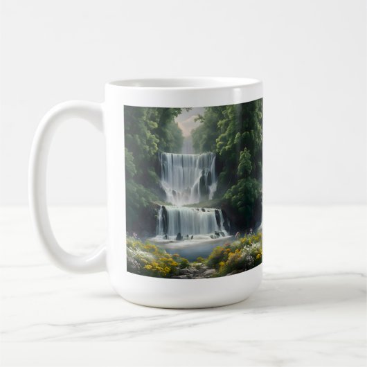 Die Wasserfall-Landschaft Kaffeetasse (Links)