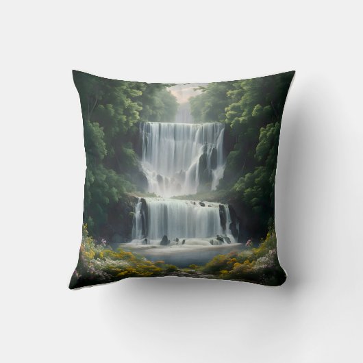 Die Wasserfall-Landschaft Kissen (Rückseite)