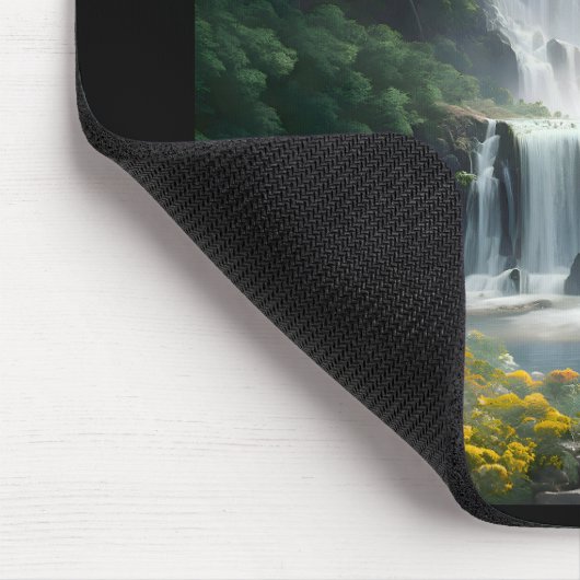 Die Wasserfall-Landschaft Mousepad (Ecke)