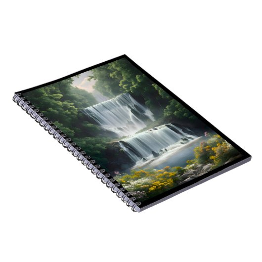 Die Wasserfall-Landschaft Notizblock (Rechte Seite)