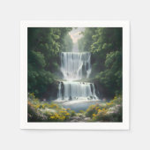 Die Wasserfall-Landschaft Serviette (Vorderseite)