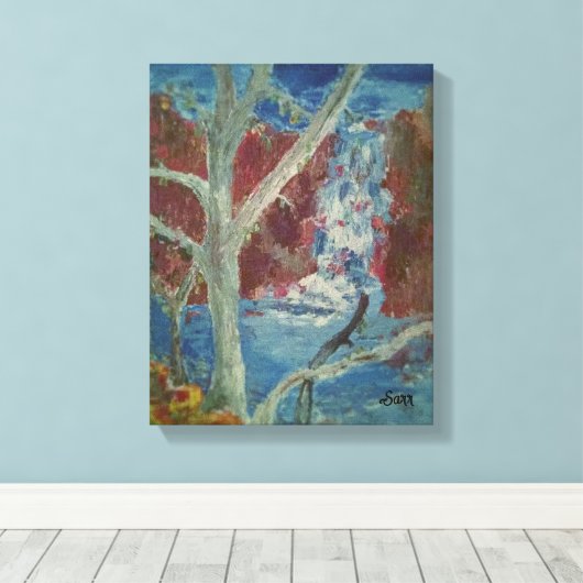 Die Wasserfälle Keene NH Leinwanddruck (Insitu (Holzboden))