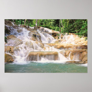 Die Wasserfälle von Jamaica Dunn schließen Poster