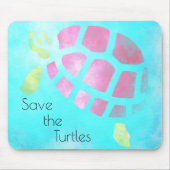 Die Wasserfarbe der Schildkröten gerettet Mousepad (Vorne)