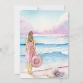 Die Wasserfarbe des Strandes rettet die Daten Save The Date (Rückseite)