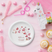 Die Wasserfarbe ist elegant, ein kleines Liebchen  Pappteller (Party)