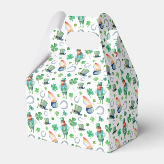 Die Wasserfarbe St. Patrick's Day Muster Geschenkschachtel (Rückseite)