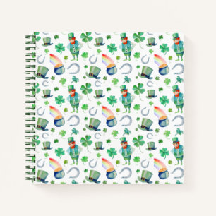 Die Wasserfarbe St. Patrick's Day Pattern Notizblock