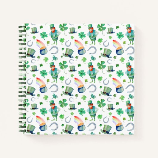 Die Wasserfarbe St. Patrick's Day Pattern Notizblock (Vorderseite)