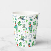 Die Wasserfarbe St. Patrick's Day Pattern Pappbecher (Rechts)