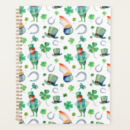 Die Wasserfarbe St. Patrick's Day Pattern Planer (Vorderseite)
