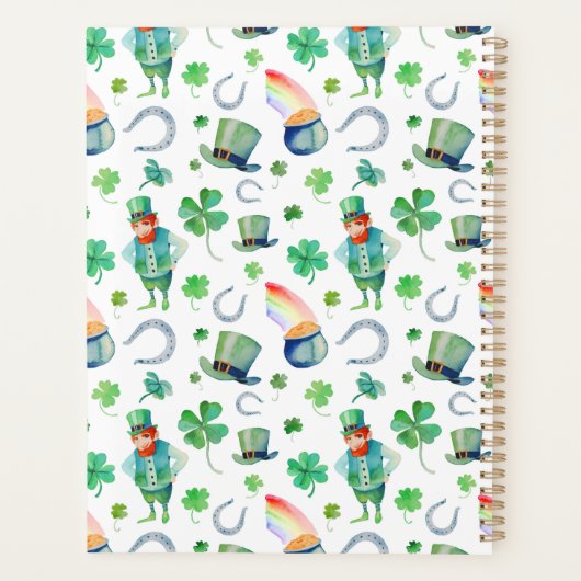 Die Wasserfarbe St. Patrick's Day Pattern Planer (Rückseite)