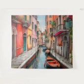 Die Wasserfarbenstraße in Venedig Wandteppich (Vorderseite (Horizontal))