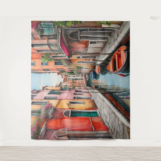 Die Wasserfarbenstraße in Venedig Wandteppich (Vorderseite)