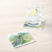 Die Wasserfarbenwelt Das nächste Abenteuer beginnt Rechteckiger Pappuntersetzer (Vor Ort)