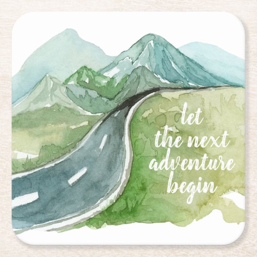 Die Wasserfarbenwelt Das nächste Abenteuer beginnt Rechteckiger Pappuntersetzer (Vorderseite)