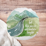 Die Wasserfarbenwelt Der nächste Abenteuer beginnt Rundes Kissen<br><div class="desc">Die Wasserfarbenwelt Der nächste Abenteuer beginnt</div>