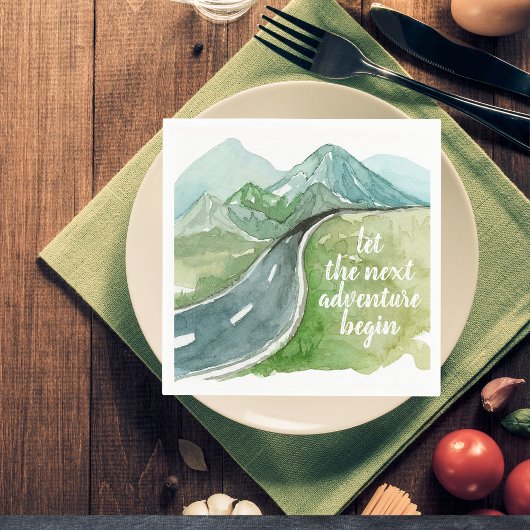 Die Wasserfarbenwelt Der nächste Abenteuer beginnt Serviette