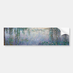 Die Wasserlilien - Morgens mit Willows, Monet Autoaufkleber