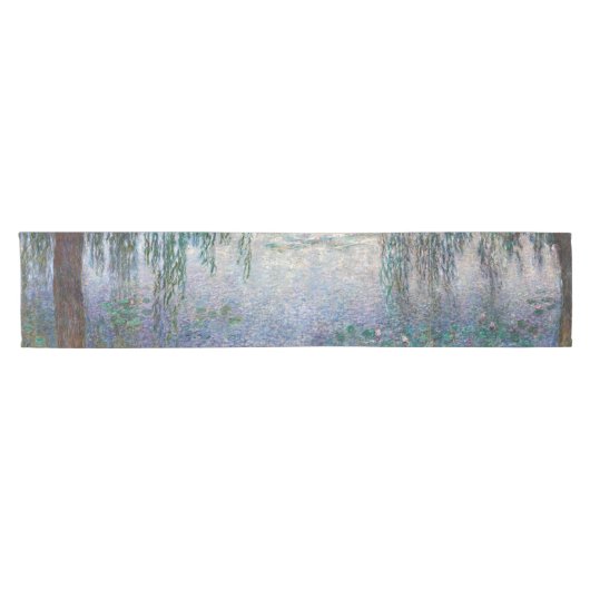 Die Wasserlilien - Morgens mit Willows, Monet Kurzer Tischläufer (Horizontal)