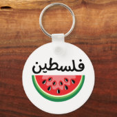 Die Wassermelone Palästina ist kostenlos Schlüsselanhänger (Rückseite)