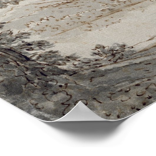 Die Wassermühle am Ford Poster (Ecke)