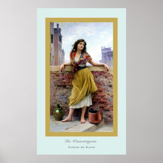 Die Wasserträgerin ~ Eugene de Blass Poster (Vorne)