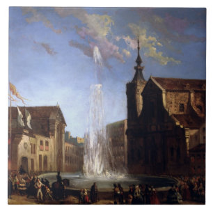 Die Wasserversorgung von Lozoya am Brunnen von Fliese
