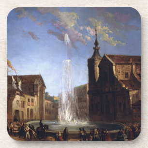 Die Wasserversorgung von Lozoya am Brunnen von Untersetzer