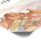 Die Watercolor Desert Range Hochzeitssuite - Schil Poster (Ecke)