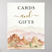 Die Watercolor Desert Range Hochzeitssuite - Schil Poster (Vorne)
