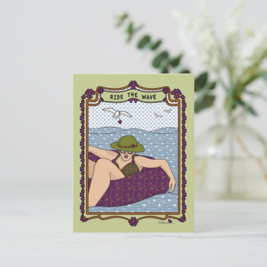 Die Wave_A_ Postkarte fahren (Stehend Vorderseite)