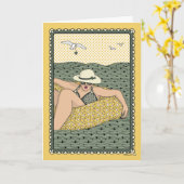 Die Wave_C_Greeting fahren Karte (Gelbe Blume)