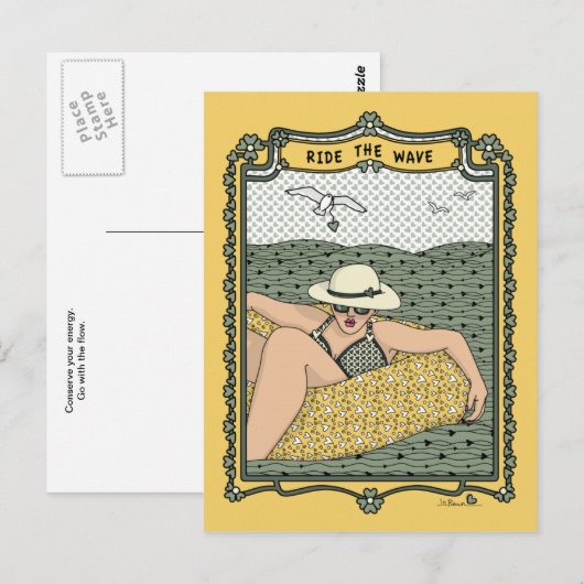 Die Wave_C_ Postkarte fahren (Vorne/Hinten)