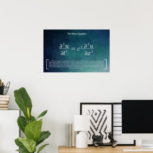 Die Wave Equation - Math Poster (Heimbüro)