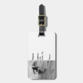 Die Wave Graustufen reiten Gepäckanhänger (Vorderseite vertikal)