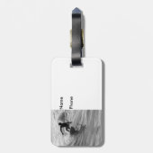 Die Wave Graustufen reiten Gepäckanhänger (Rückseite vertikal)