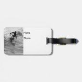 Die Wave Graustufen reiten Gepäckanhänger (Rückseite horizontal)