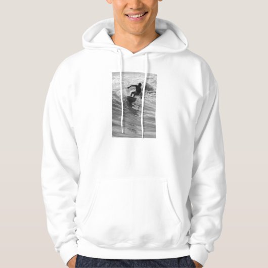 Die Wave Graustufen reiten Hoodie (Vorderseite)