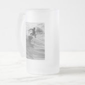 Die Wave Graustufen reiten Mattglas Bierglas (Vorderseite Links)