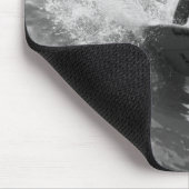 Die Wave Graustufen reiten Mousepad (Ecke)