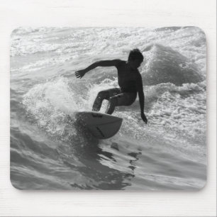 Die Wave Graustufen reiten Mousepad