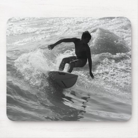 Die Wave Graustufen reiten Mousepad (Vorne)