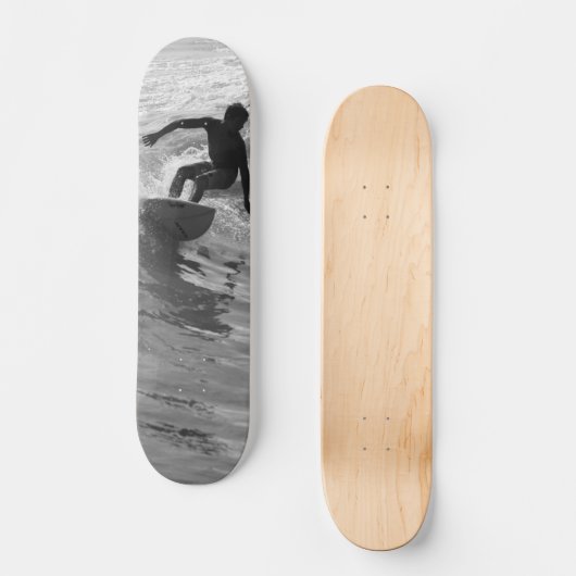 Die Wave Graustufen reiten Skateboard (Vorderseite)