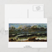 Die Waves by Courbet Gustave Postkarte (Vorne/Hinten)