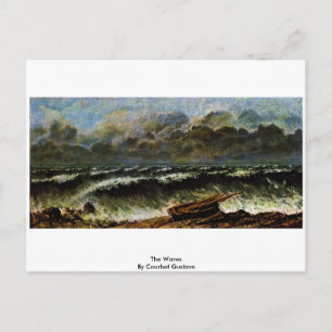 Die Waves by Courbet Gustave Postkarte