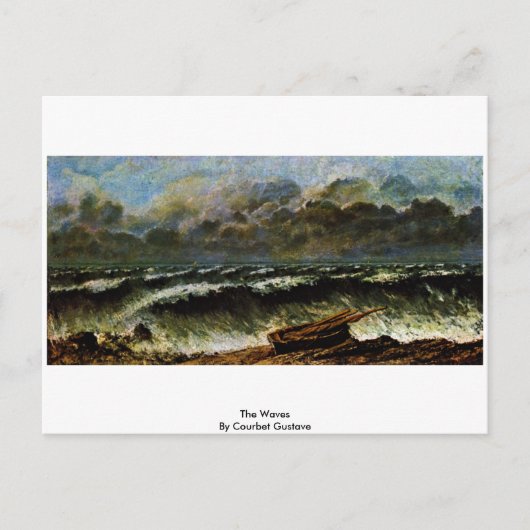 Die Waves by Courbet Gustave Postkarte (Vorderseite)